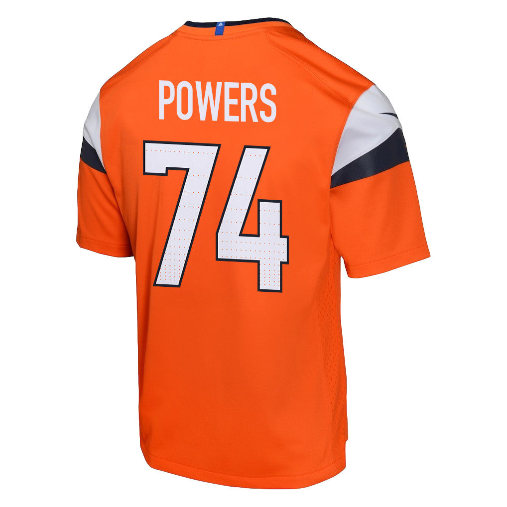 Ben Powers 74 Denver Broncos YOUTH - 2026 Super Bowl LX Orange Game Team Jersey