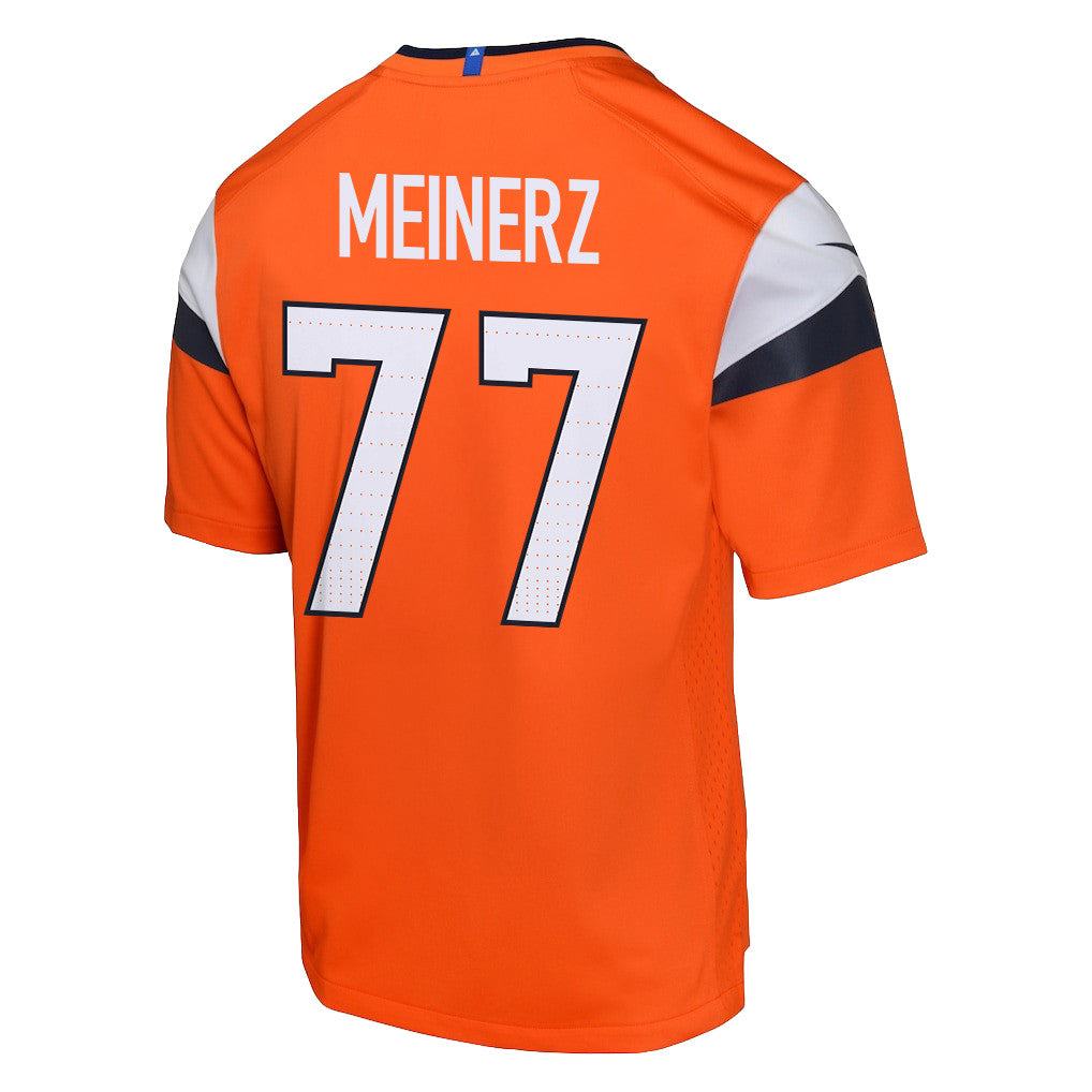 Quinn Meinerz 77 Denver Broncos YOUTH - 2026 Super Bowl LX Orange Game Team Jersey