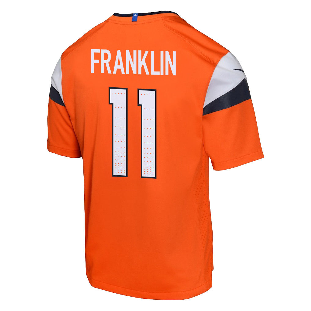 Troy Franklin 11 Denver Broncos YOUTH - 2026 Super Bowl LX Orange Game Team Jersey