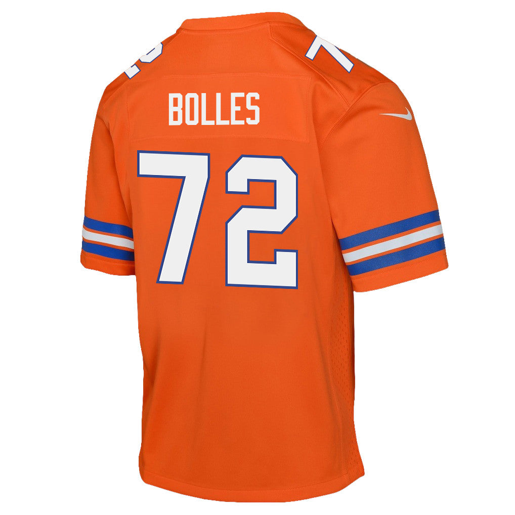 Garett Bolles 72 Denver Broncos YOUTH 2026 Super Bowl LX - Orange Game Jersey