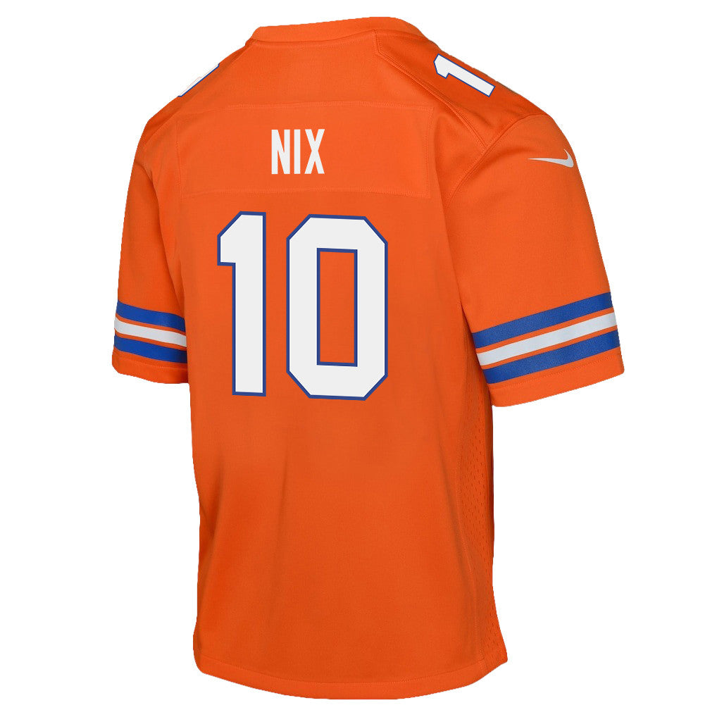 Bo Nix 10 Denver Broncos YOUTH 2026 Super Bowl LX - Orange Game Jersey