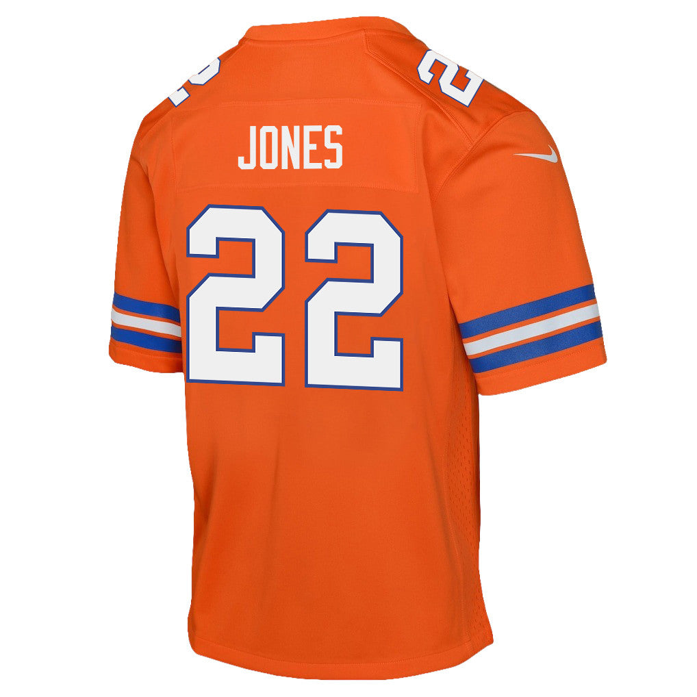 Brandon Jones 22 Denver Broncos YOUTH 2026 Super Bowl LX - Orange Game Jersey