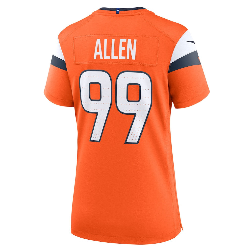 Zach Allen 99 Women's Denver Broncos 2026 Super Bowl LX - Orange Game Jersey