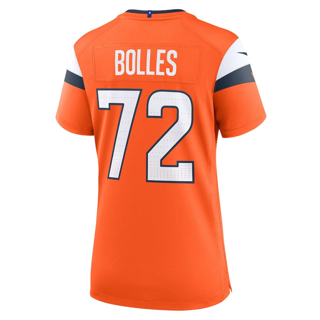 Garett Bolles 72 Women's Denver Broncos 2026 Super Bowl LX - Orange Game Jersey