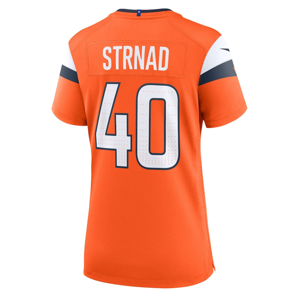 Justin Strnad 40 Women's Denver Broncos 2026 Super Bowl LX - Orange Game Jersey