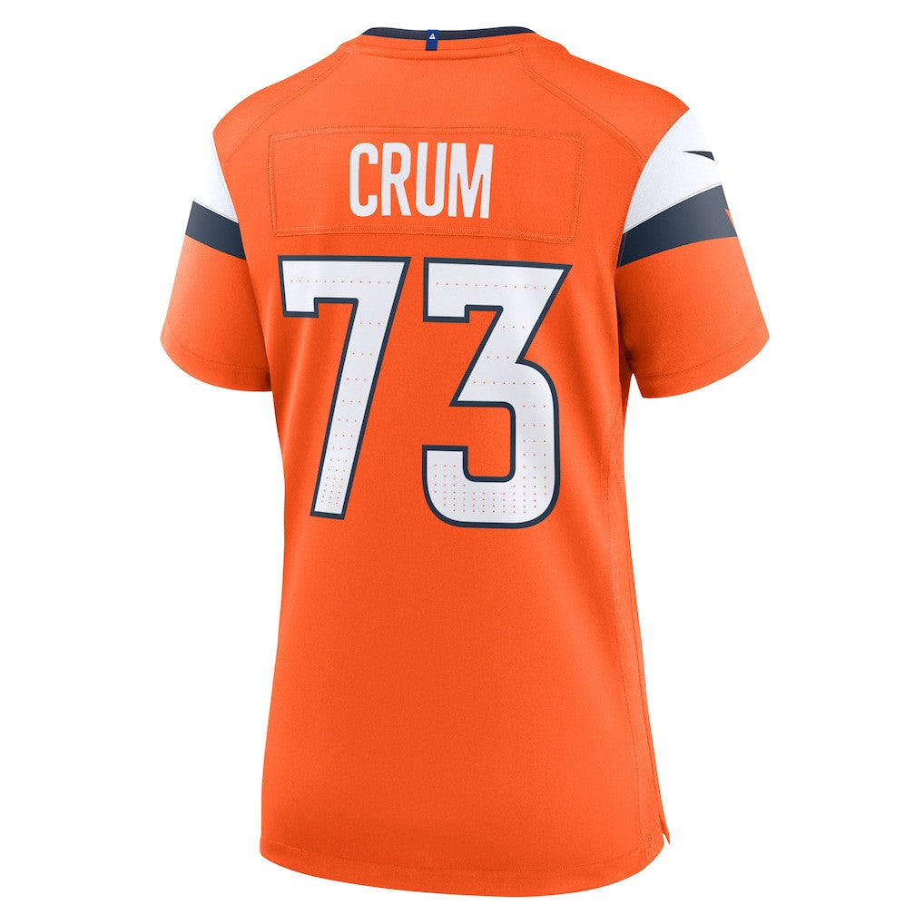 Frank Crum 73 Women's Denver Broncos 2026 Super Bowl LX - Orange Game Jersey