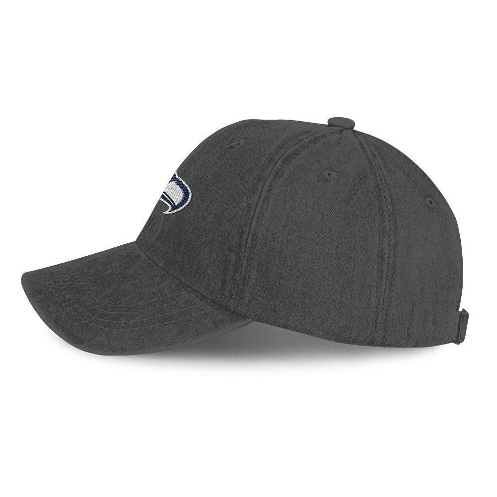 Seattle Seahawks 25/26 Washed Cotton Cap – Logo Iconic Printed Graphic - Dark Grey