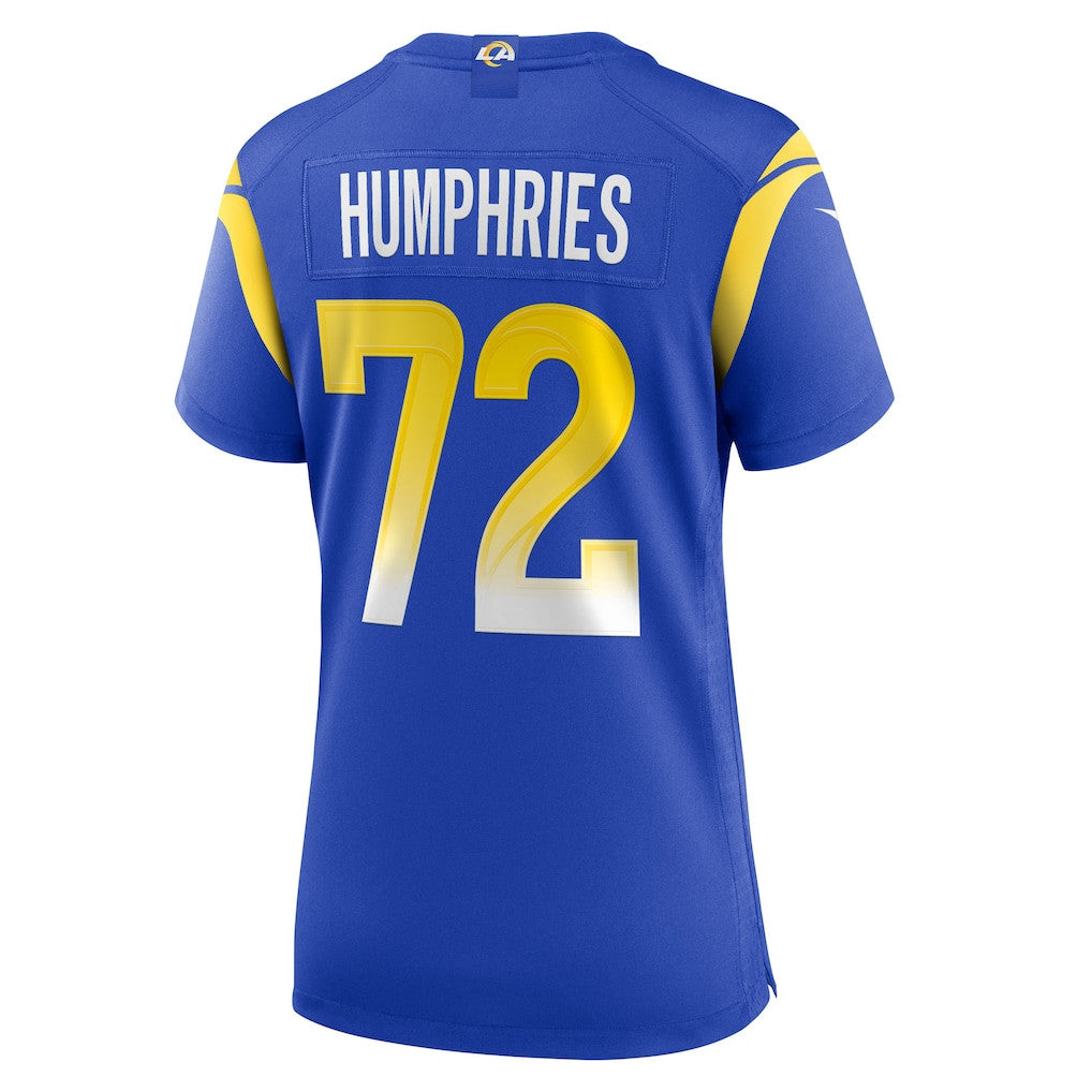 D.J. Humphries 72 Women's Los Angeles Rams 2026 Super Bowl LX - Royal Team Game Jersey