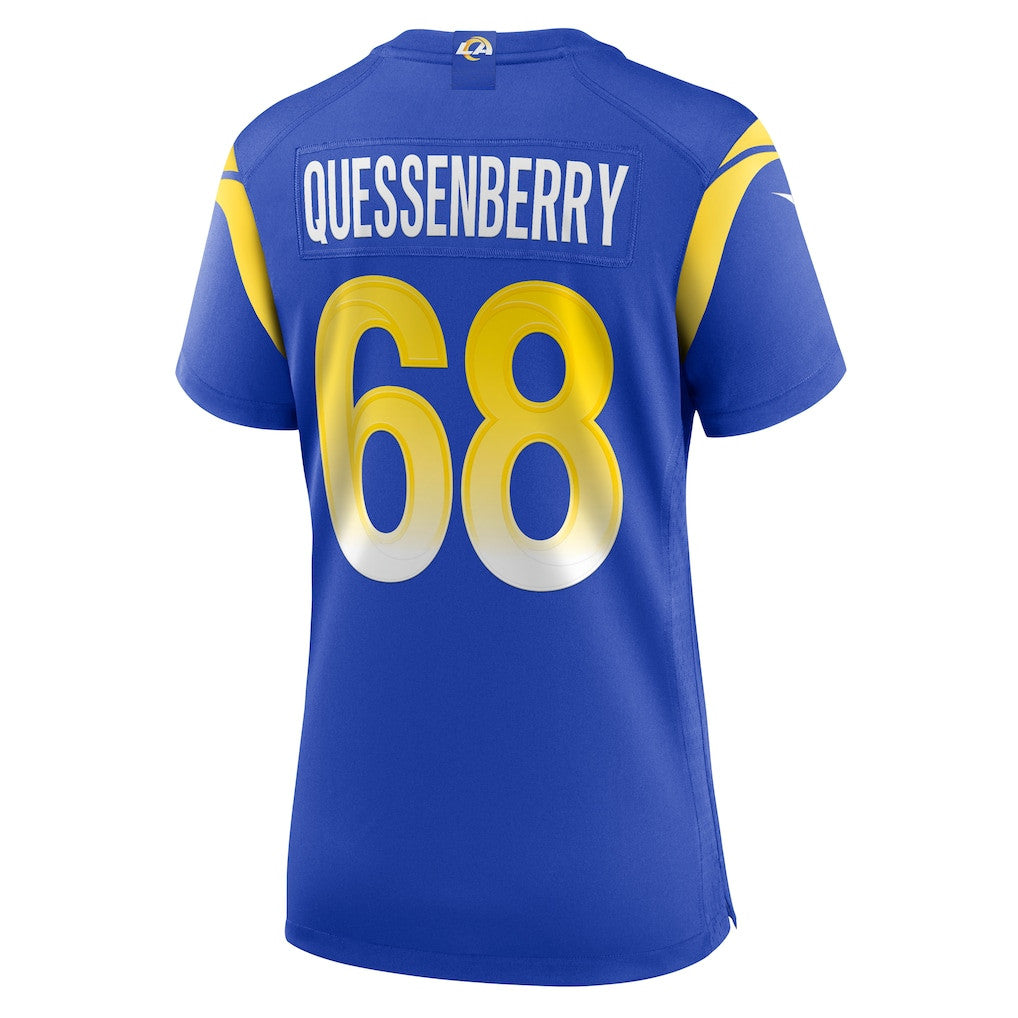 David Quessenberry 68 Women's Los Angeles Rams 2026 Super Bowl LX - Royal Team Game Jersey