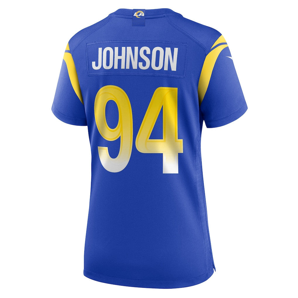 Desjuan Johnson 94 Women's Los Angeles Rams 2026 Super Bowl LX - Royal Team Game Jersey