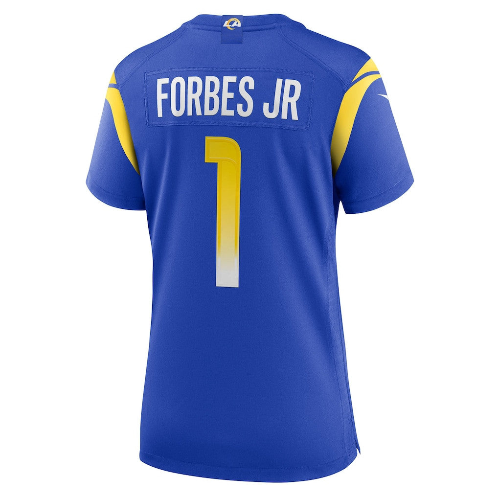 Emmanuel Forbes Jr. 1 Women's Los Angeles Rams 2026 Super Bowl LX - Royal Team Game Jersey