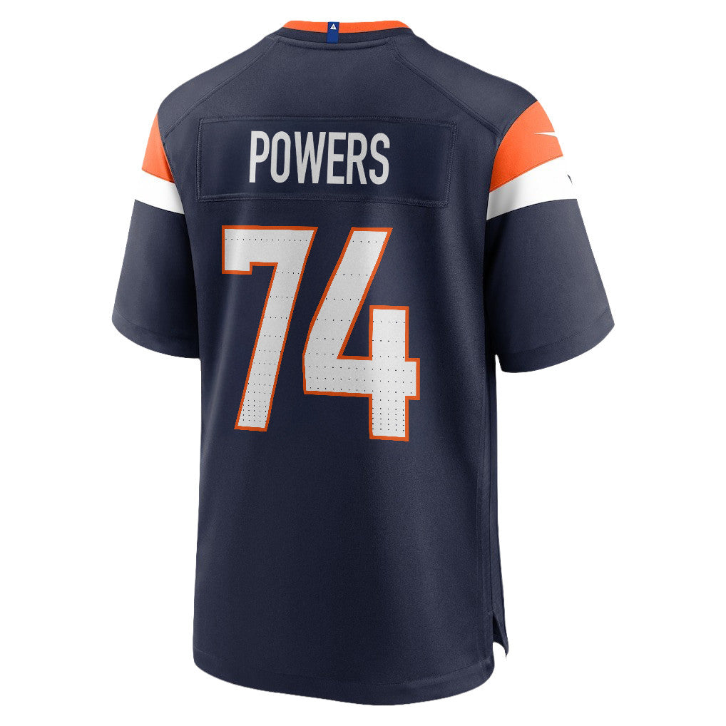 Ben Powers 74 Denver Broncos 2026 Super Bowl LX - Navy Alternate Game Jersey