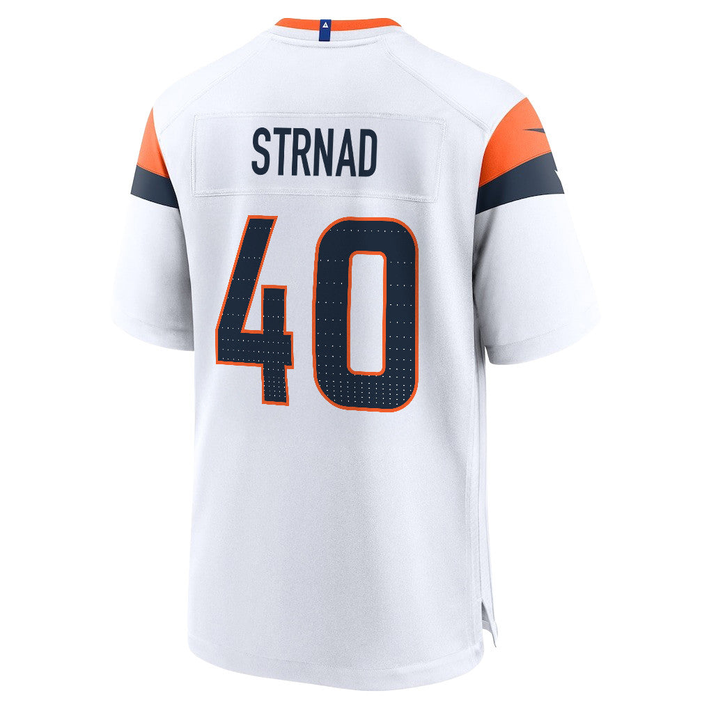 Justin Strnad 40 Denver Broncos 2026 Super Bowl LX - White Game Jersey