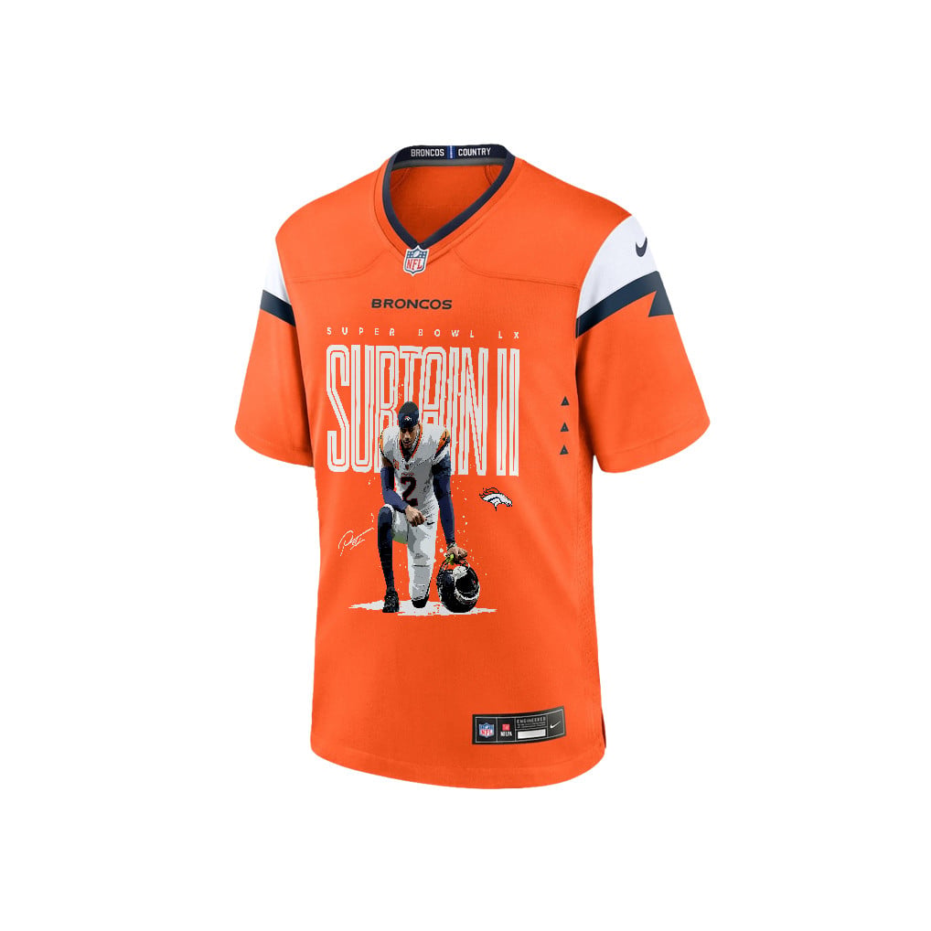 Pat Surtain II 2 Denver Broncos Super Bowl LX Elite Lockdown Corner Game Men Jersey – Orange