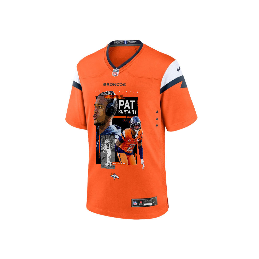 Pat Surtain II 2 Denver Broncos Super Bowl LX Next-Gen Legend Game Men Jersey – Orange