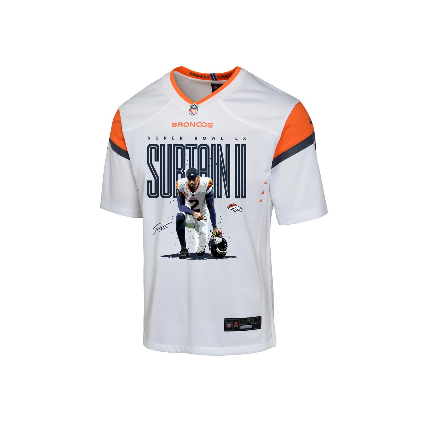 Pat Surtain II 2 Denver Broncos Super Bowl LX Elite Lockdown Corner Game YOUTH Jersey – White