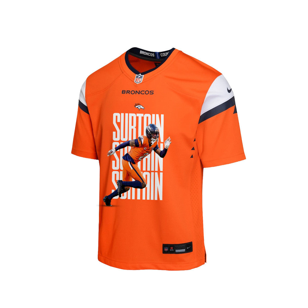 Pat Surtain II 2 Denver Broncos Super Bowl LX Defensive Superstar Game YOUTH Jersey – Orange
