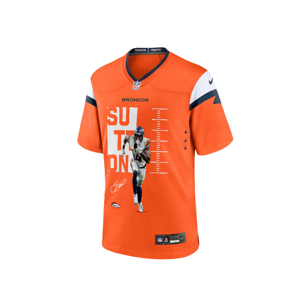Courtland Sutton 14 Denver Broncos Super Bowl LX Fan-Favorite Icon Men Game Jersey – Orange