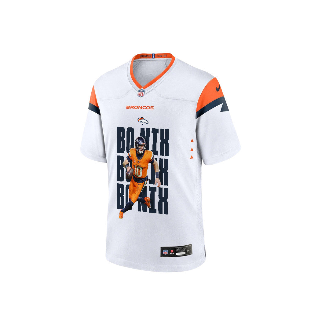 Bo Nix 10 Denver Broncos Super Bowl LX Next-Gen Legend Game Jersey – White