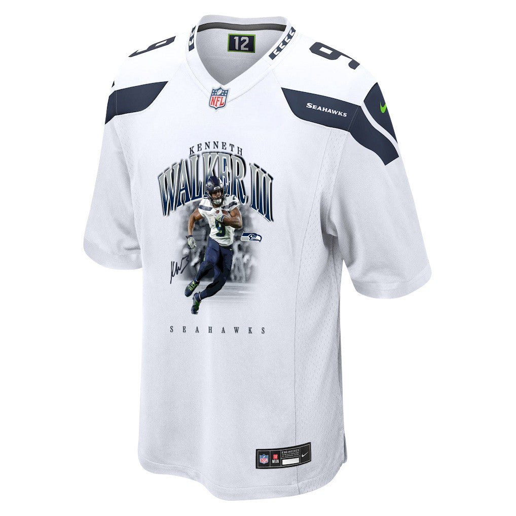 Kenneth Walker III 9 Seattle Seahawks Super Bowl LX Backfield Beast Jersey – White