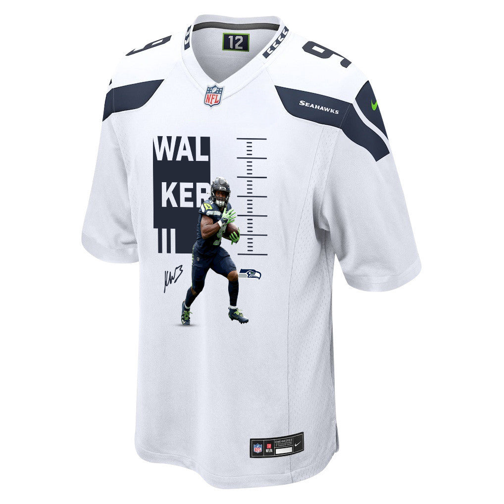 Kenneth Walker III 9 Seattle Seahawks Super Bowl LX Electric Run Threat Jersey – White