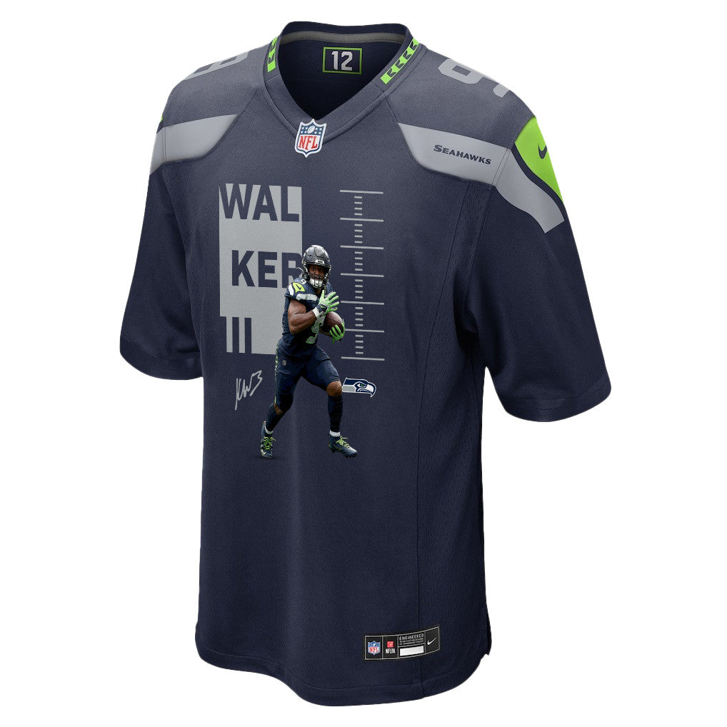 Kenneth Walker III 9 Seattle Seahawks Super Bowl LX Electric Run Threat Jersey – Navy