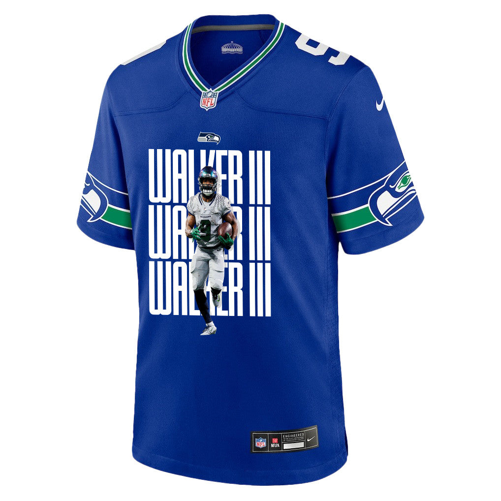 Kenneth Walker III 9 Seattle Seahawks Super Bowl LX Power & Precision Jersey – Royal Blue