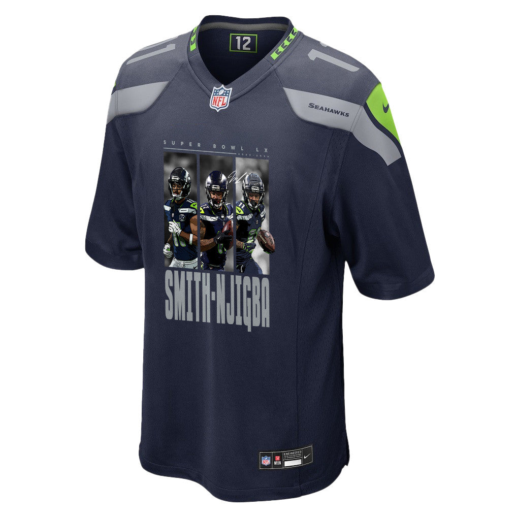 Jaxon Smith-Njigba 11 Seattle Seahawks Super Bowl LX Power & Precision Jersey – Navy