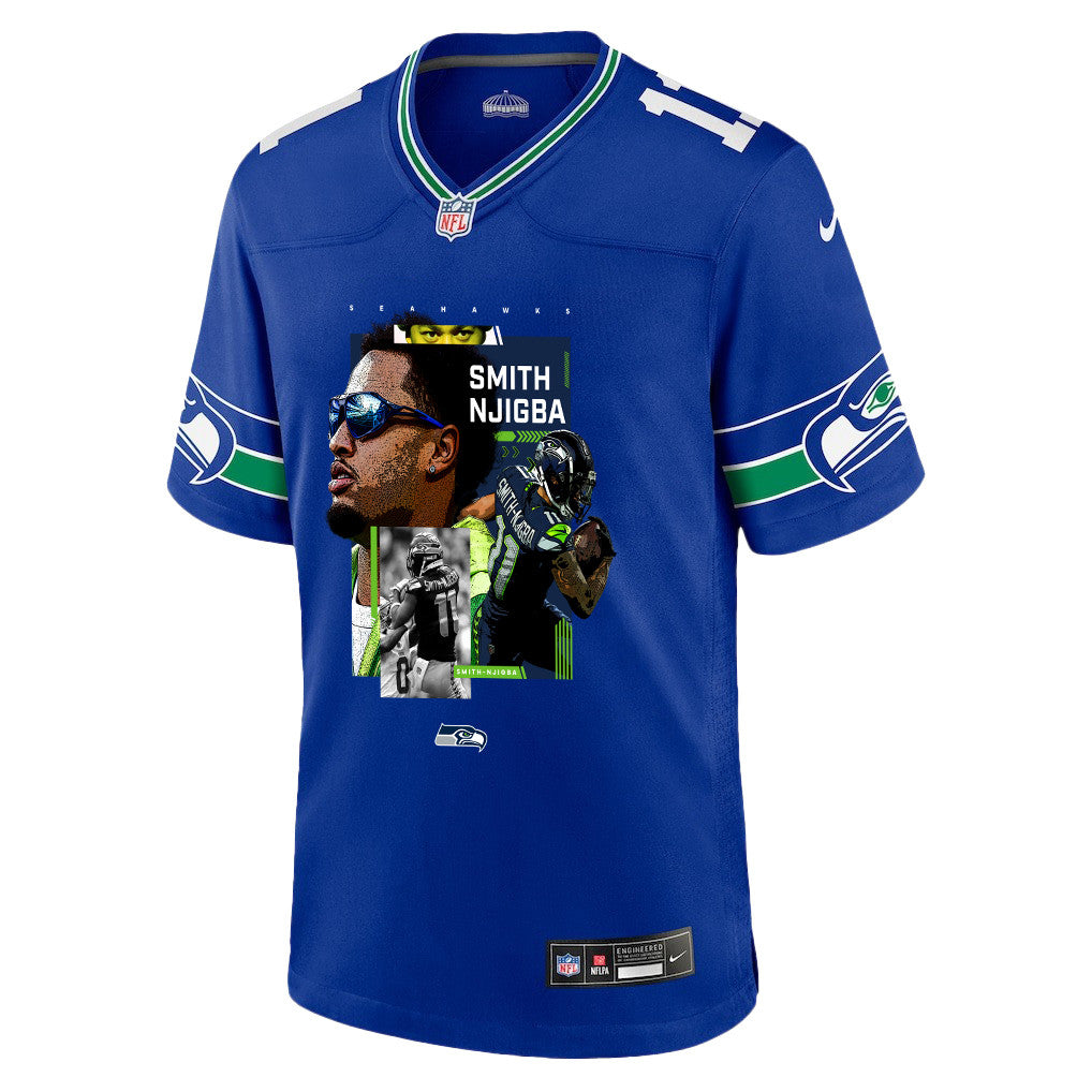 Jaxon Smith-Njigba 11 Seattle Seahawks Super Bowl LX Electric Run Threat Jersey – Royal Blue