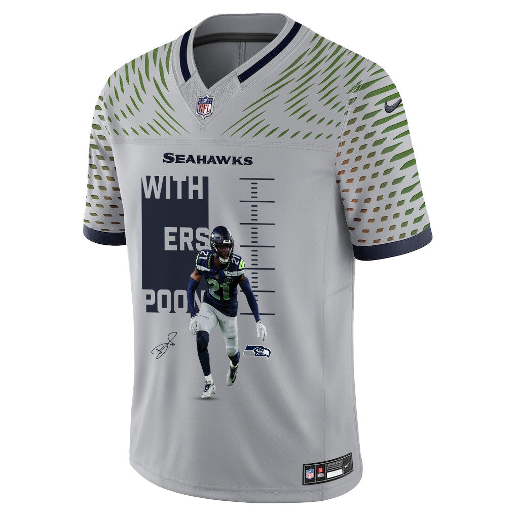 Devon Witherspoon 21 Seattle Seahawks Super Bowl LX Power & Precision Jersey – Grey