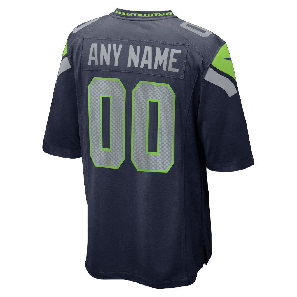 Seattle Seahawks Super Bowl 25/26 Champions LX Custom Team Game Jersey - College Navy