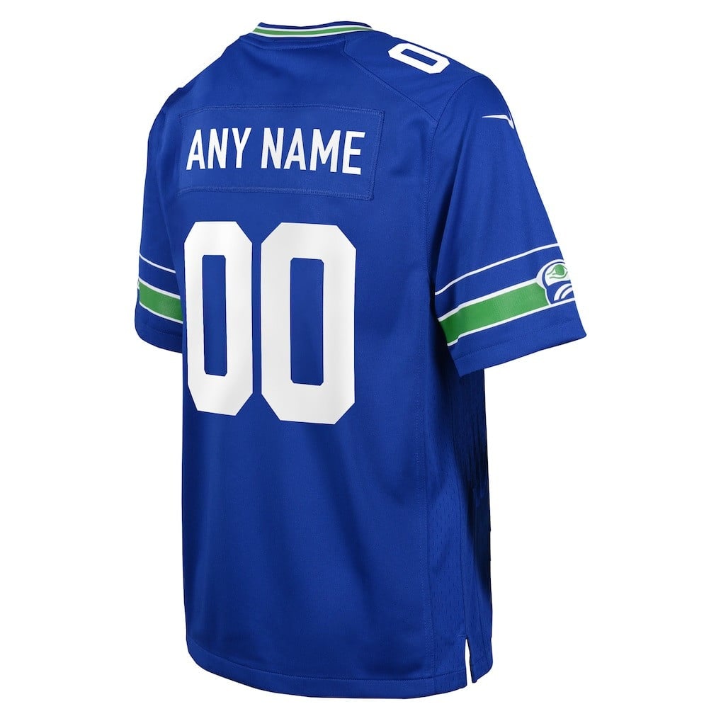 Seattle Seahawks 25-26 Champions Super Bowl LX Custom Alternate Game YOUTH Jersey - Royal