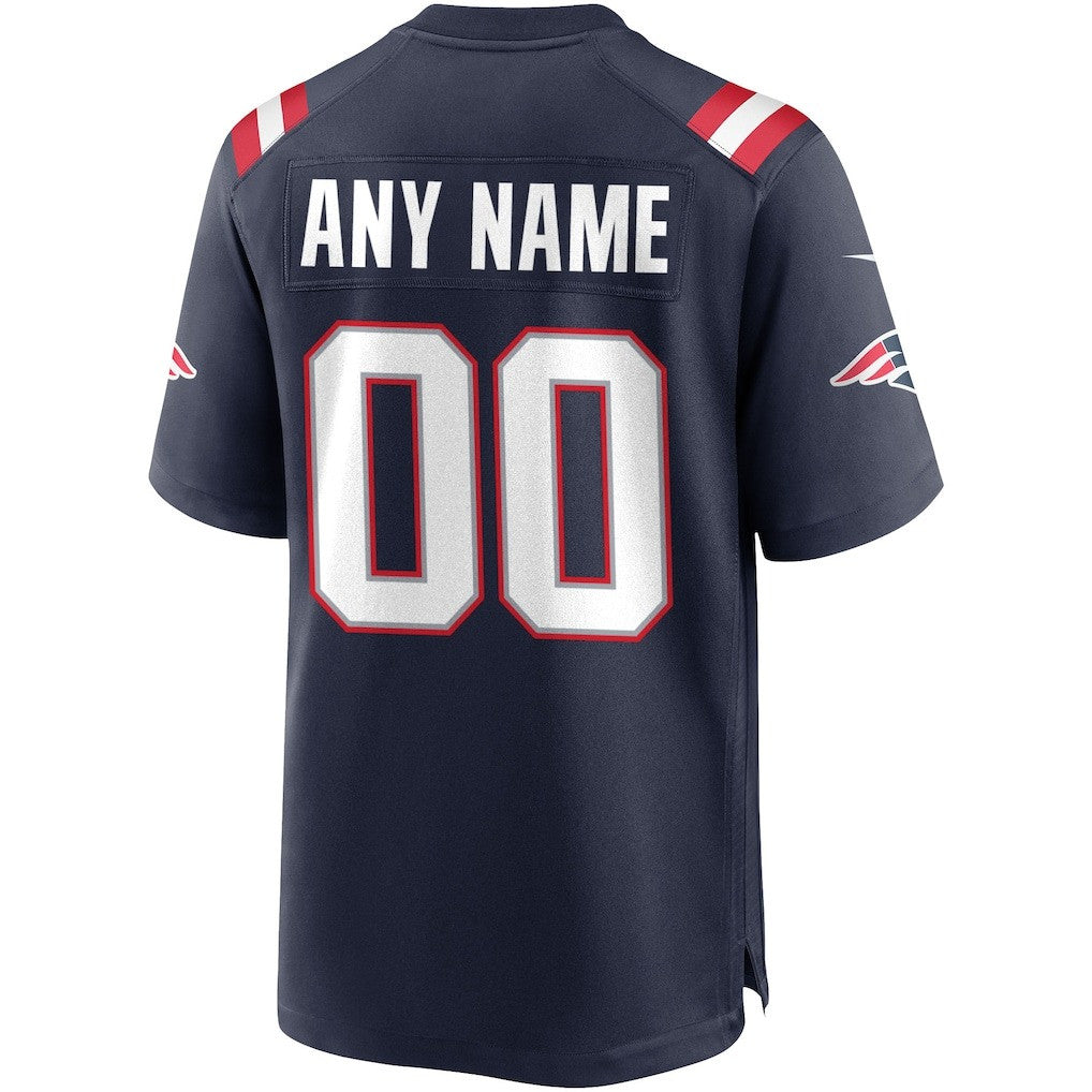 New England Patriots Super Bowl LX Champions Personalized Game Player Jersey - Navy