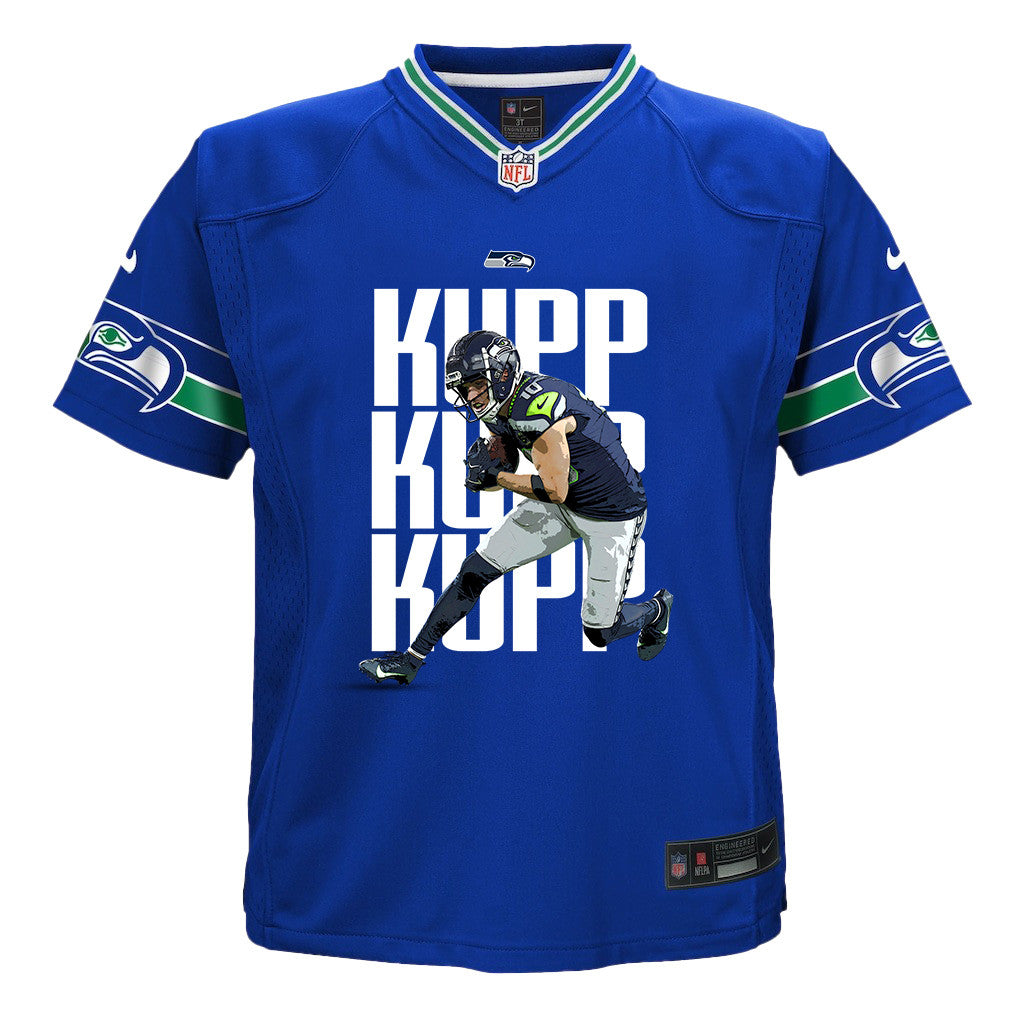 Cooper Kupp 10 Seattle Seahawks Super Bowl LX Offensive Powerhouse YOUTH Game Jersey– Royal Blue