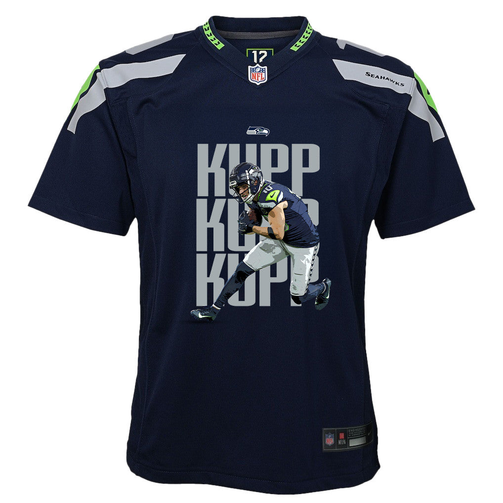 Cooper Kupp 10 Seattle Seahawks Super Bowl LX Offensive Powerhouse YOUTH Game Jersey– Navy