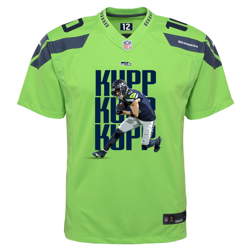 Cooper Kupp 10 Seattle Seahawks Super Bowl LX Offensive Powerhouse YOUTH Game Jersey– Green