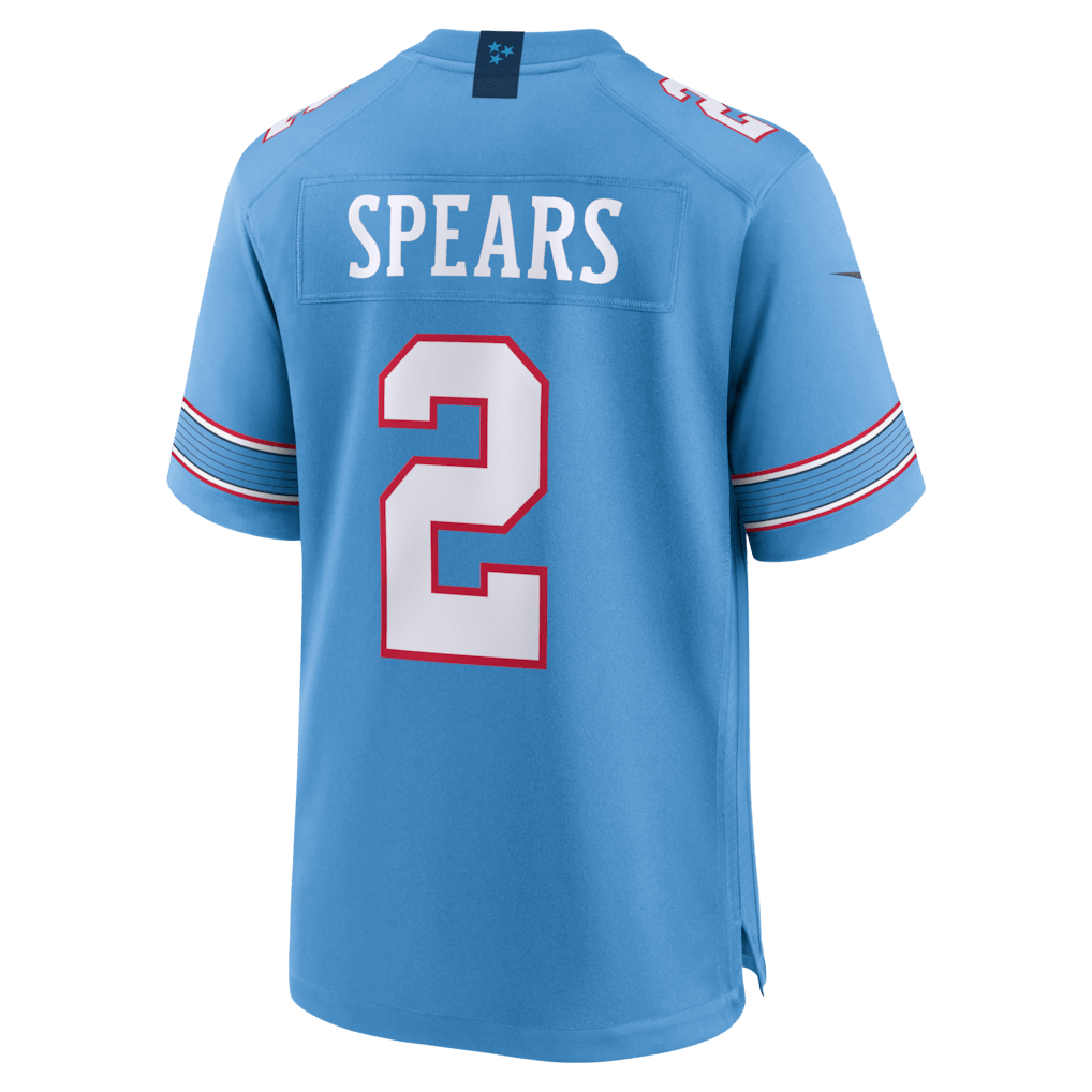Tyjae Spears 2 Tennessee Titans Game Jersey - - Light Blue