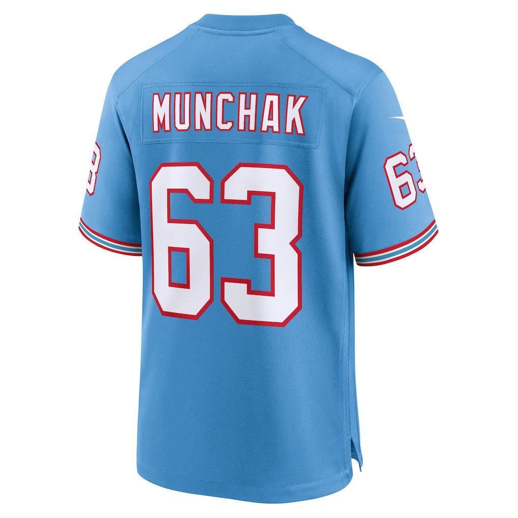 Mike Munchak 63 Tennessee Titans Retired Alternate Game Jersey - Light Blue