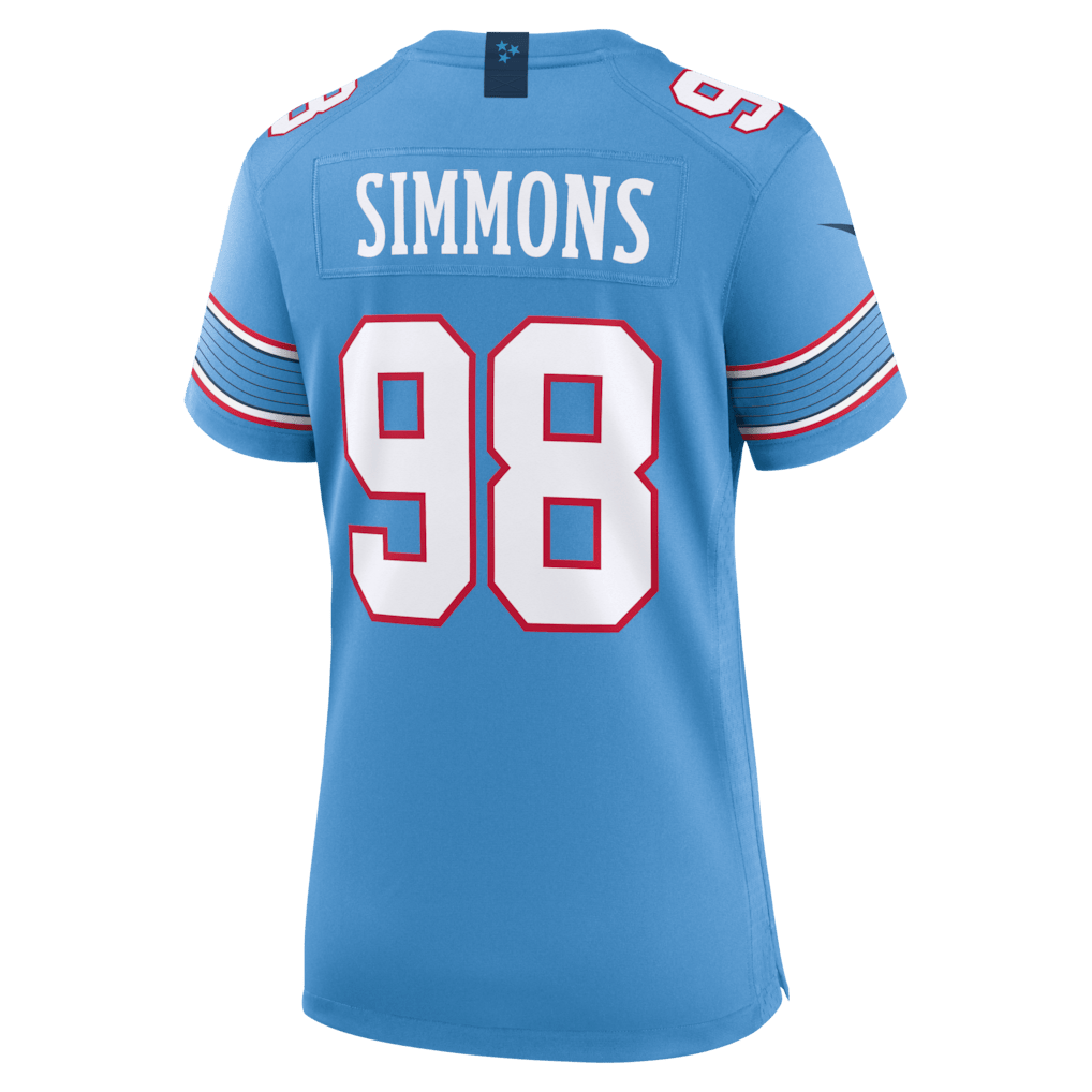 Jeffery Simmons 98 Tennessee Titans Women's Game Jersey - Light Blue