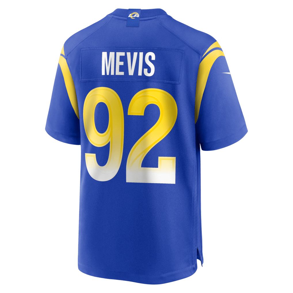Harrison Mevis 92 Los Angeles Rams Team Game Men Jersey - Royal