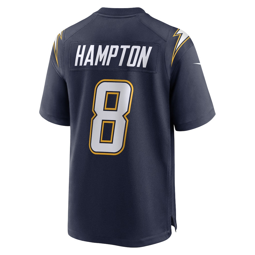 Omarion Hampton 8 Los Angeles Chargers Alternate Super Chargers Game Player Men Jersey - Navy