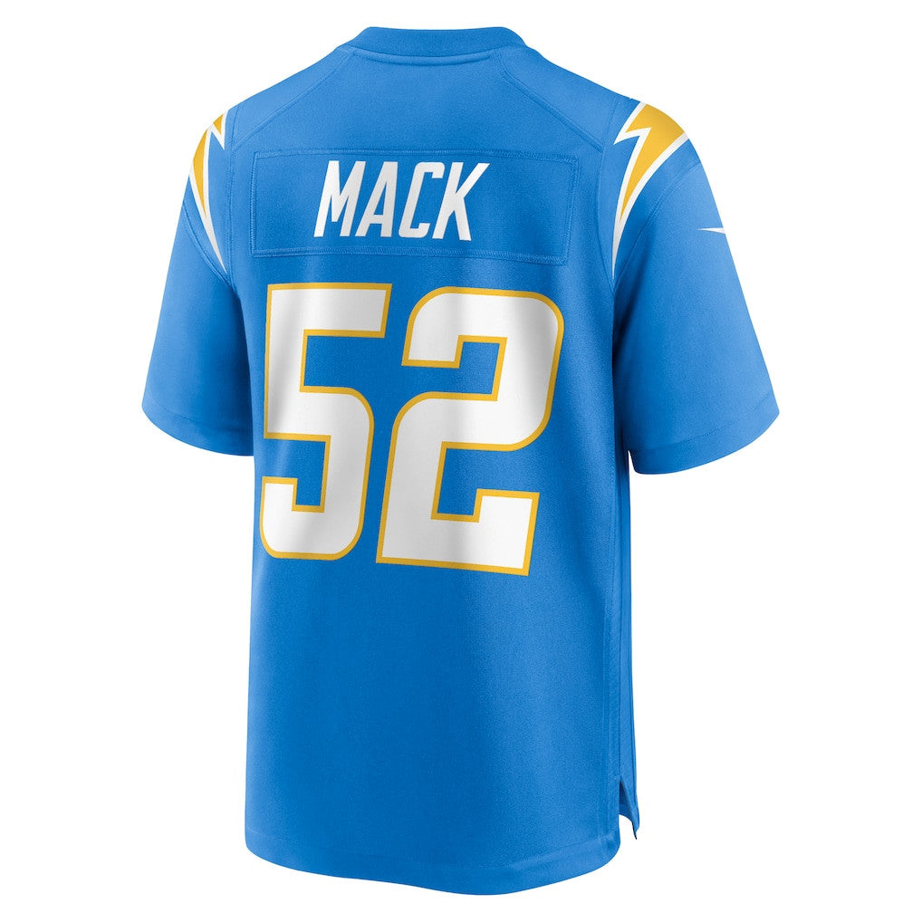 Khalil Mack 52 Los Angeles Chargers Game Men Jersey - Powder Blue