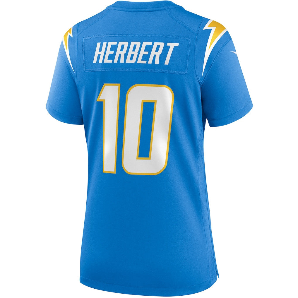 Justin Herbert 10 Los Angeles Chargers Women's Player Game Jersey - Powder Blue