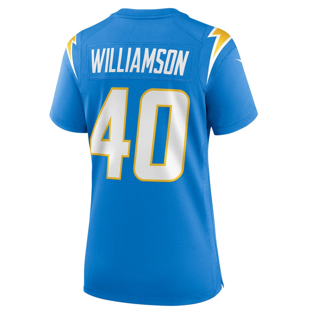 Kendall Williamson 40 Los Angeles Chargers Women's Team Game Jersey - Powder Blue
