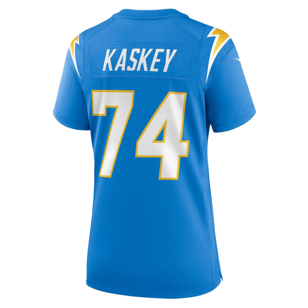 Matt Kaskey 74 Los Angeles Chargers Women's Team Game Jersey - Powder Blue