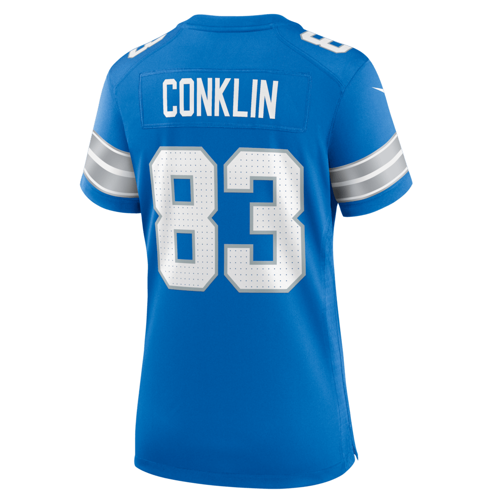 Tyler Conklin 83 Detroit Lions Women's Team Game Jersey - Blue