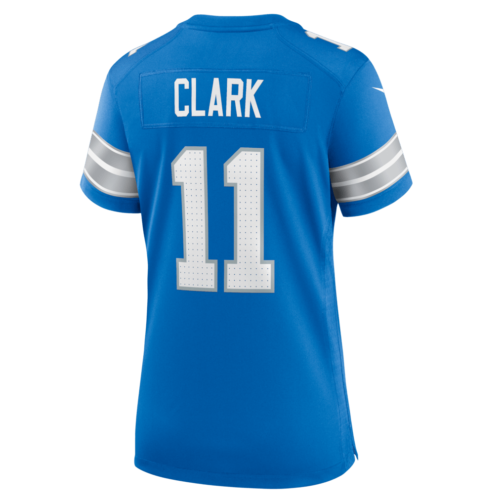 Damone Clark 11 Detroit Lions Women's Team Game Jersey - Blue
