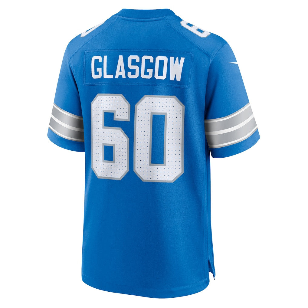 Graham Glasgow 60 Detroit Lions Team Game Men Jersey - Blue