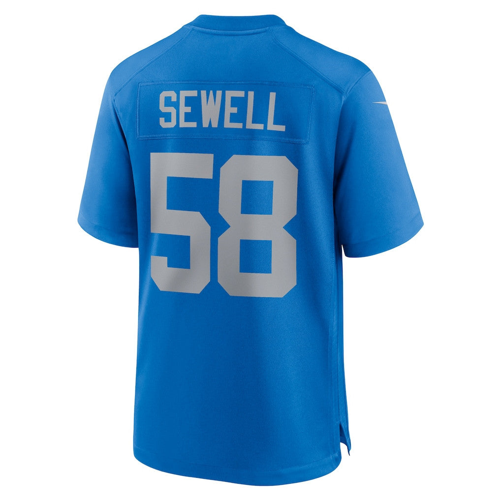Penei Sewell 58 Detroit Lions Alternate Game Men Jersey - Blue