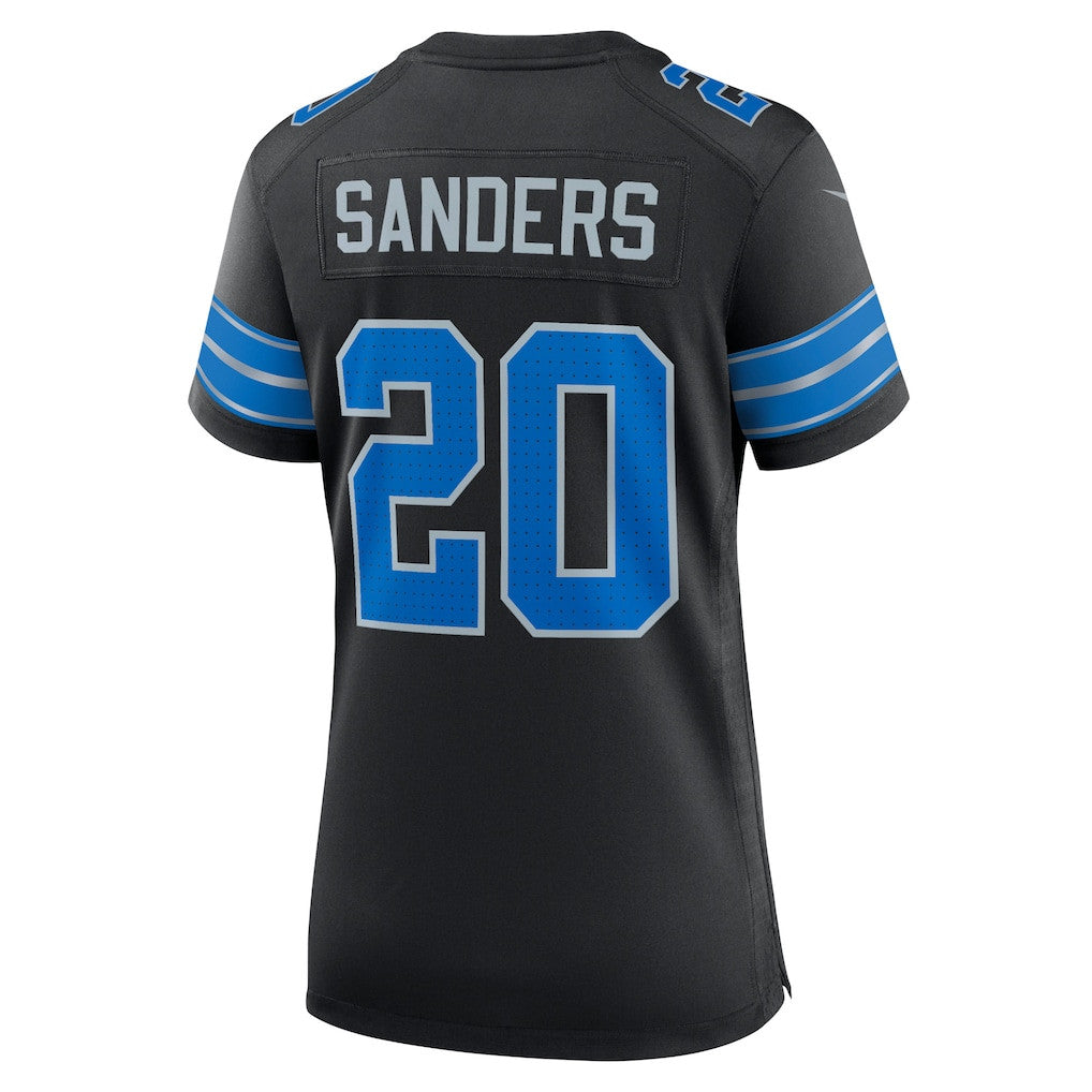 Barry Sanders 20 Detroit Lions Women's 2nd Alternate Retired Player Game Jersey - Black